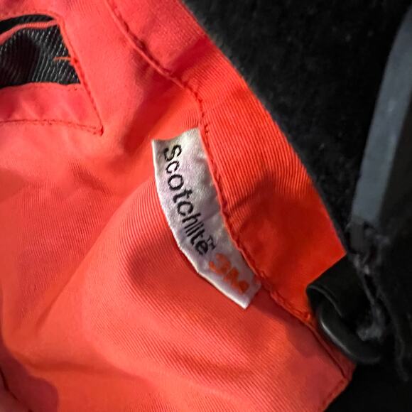 HJC Coat Mens XL Snow Snowmobile Racing Ski Jacket Orange 3M Scotchlite Neon ** - Picture 4 of 11